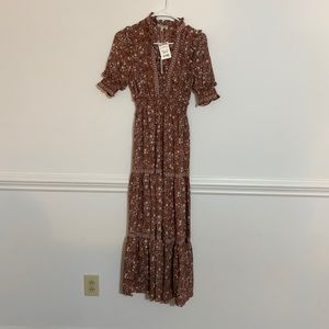 Burnt orange maxi dress